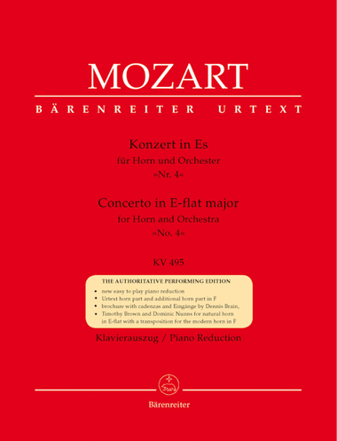 Concerto for Horn and Orchestra, No. 4 E flat major, KV 495