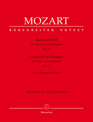 Concerto for Piano and Orchestra, No. 5 D major, KV 175, KV 382 Rondo