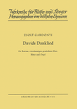 Davids Danklied nach der Übertragung Martin Bubers (1970)