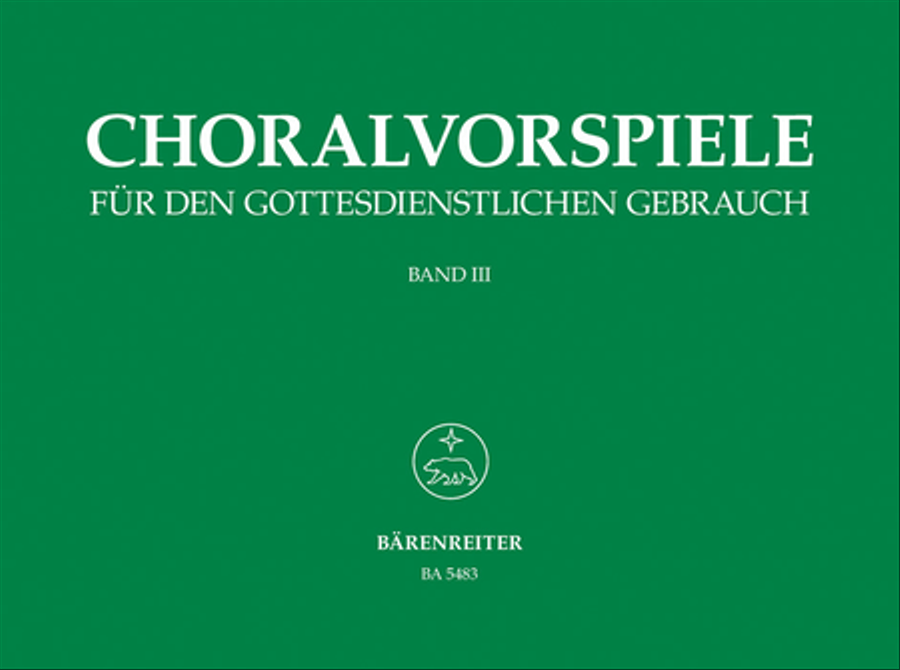 Choralvorspiele fur den gottesdienstlichen Gebrauch, Band 3 Organ scores gallery preview page 1