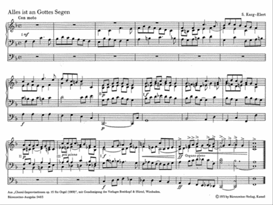 Choralvorspiele fur den gottesdienstlichen Gebrauch, Band 3 Organ scores gallery preview page 2