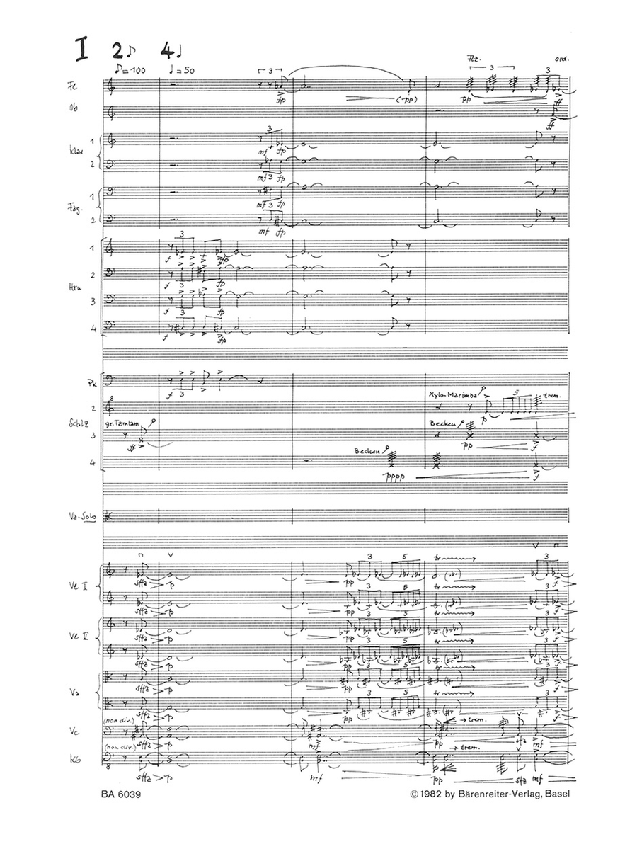 Trois Nocturnes for Viola and Orchestra Orchestra scores gallery preview page 2