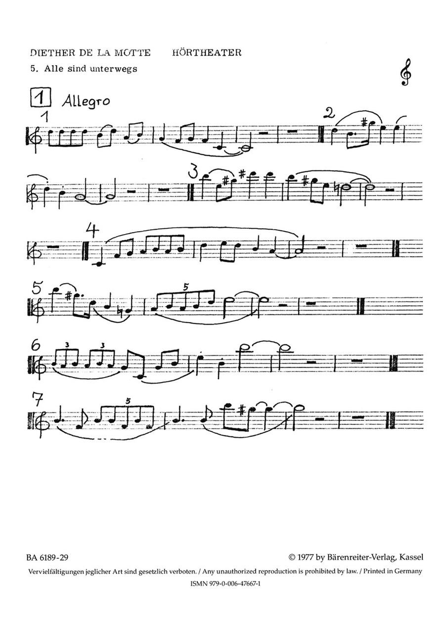 Hörtheater 5: Alle sind unterwegs (1976) Voice scores gallery preview page 2