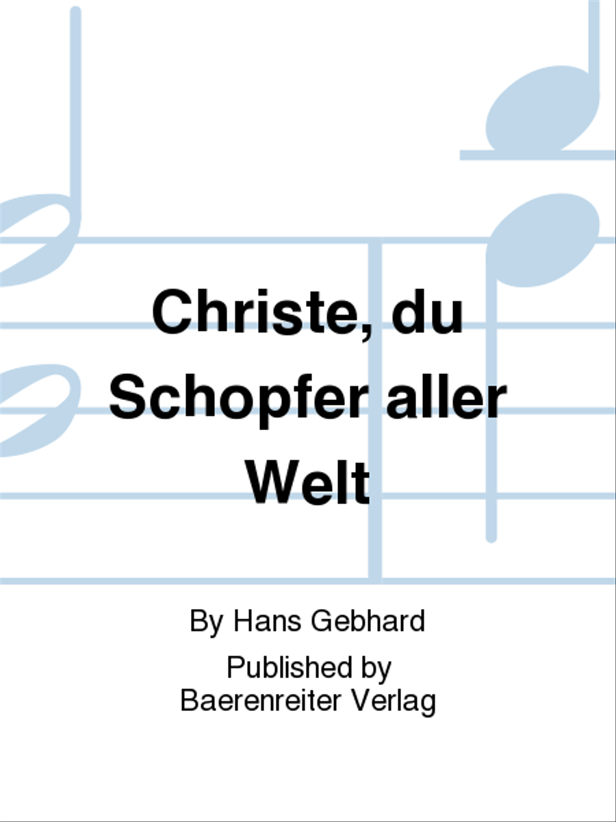 Christe, du Schöpfer aller Welt (1975) 4-Part scores gallery preview page 1