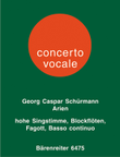 Sechs Arien aus Opern des Barock for High Voice, 1 or 2 Treble Recorders and Basso Continuo