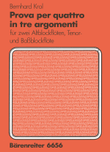Prova per quattro in tre argomenti