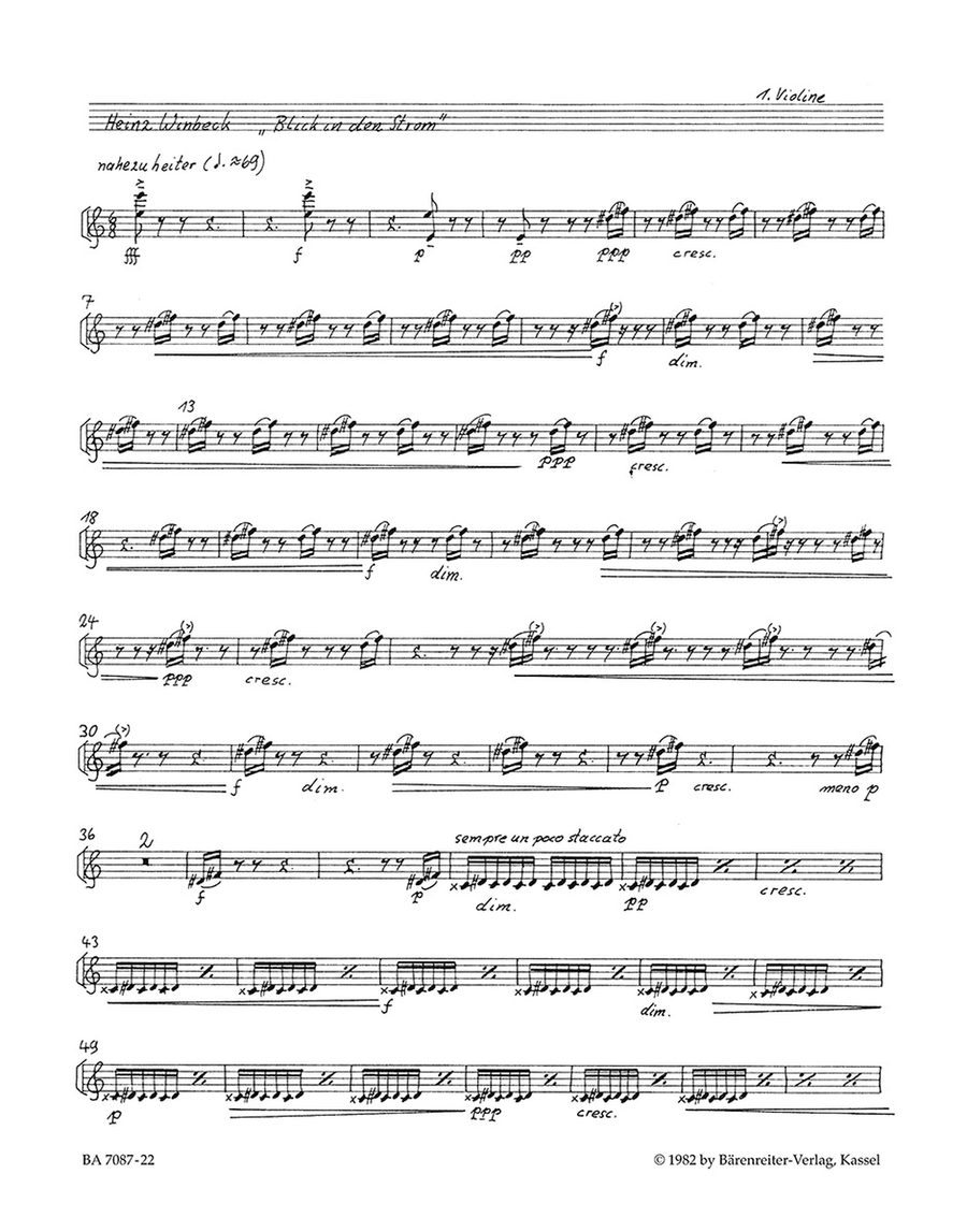 Blick in den Strom (1981) Cello scores gallery preview page 2