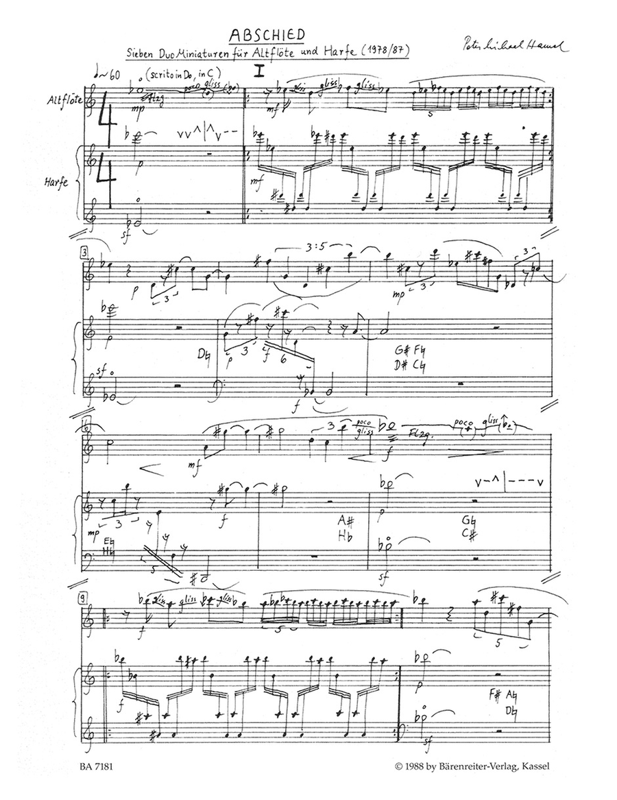 Abschied (1978/1987) Abschied (1978/1987) Flute scores gallery preview page 2