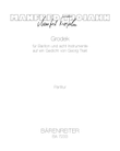 Grodek für Bariton und acht Instrumente (1991)