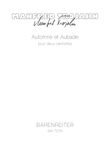 Automne et Aubade pour deux clarinettes