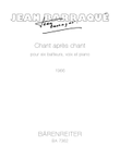 Chant apres chant for six Percussionists, Solo Soprano and Piano