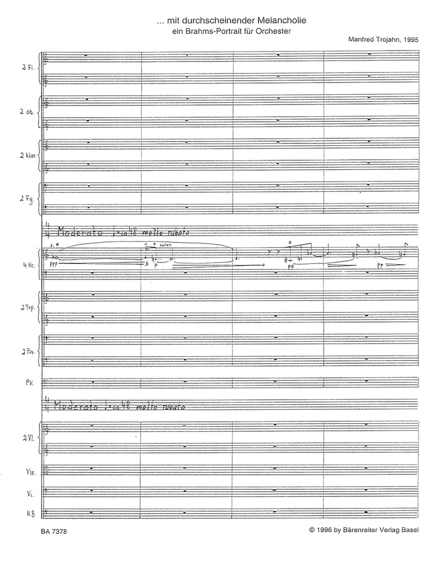 ... mit durchscheinender Melancholie (1995) Orchestra scores gallery preview page 2