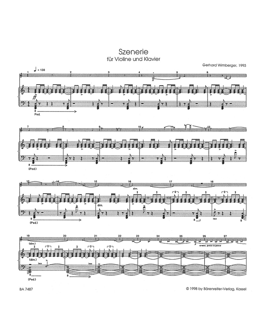 Szenerie für Violine und Klavier (1993) Violin Solo scores gallery preview page 2