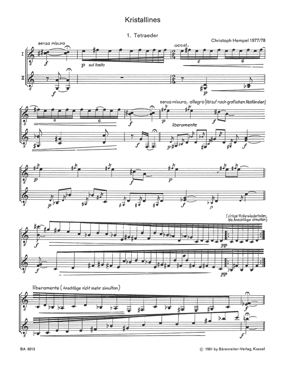 Kristallines (1977/1978) Kristallines (1977/1978) Guitar scores gallery preview page 2