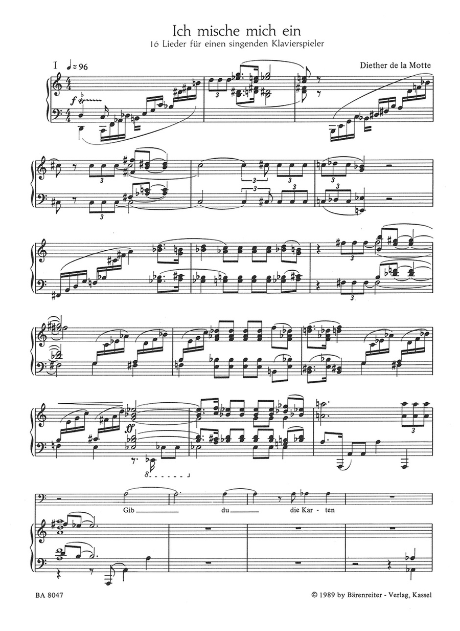 Ich mische mich ein for Piano Piano Solo scores gallery preview page 2