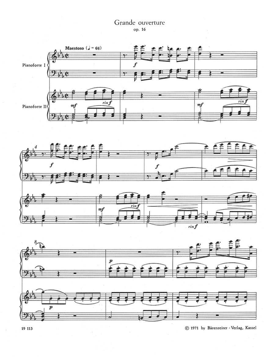 Grande Ouverture for two Pianos c minor op. 16 2 Pianos, 4-Hands scores gallery preview page 2