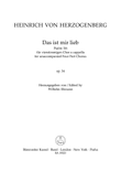 Das ist mir lieb for unaccompanied Four Part Chorus, op. 34