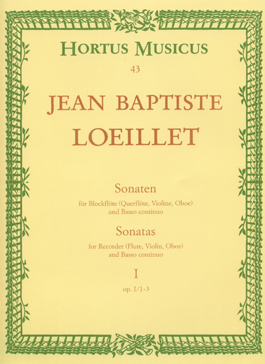Sonaten for Recorder (Flute, Violin, Oboe) and Basso continuo op. 1/1-3