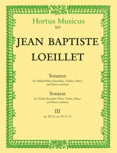 Neun Sonaten for Treble Recorder and Basso continuo