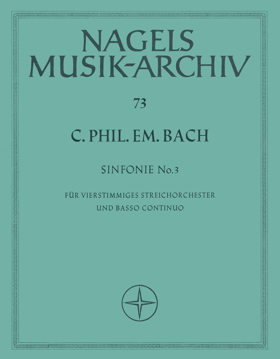 Sinfonie fur Streicher und Basso continuo C major Wq 182/3 String Orchestra scores gallery preview page 1
