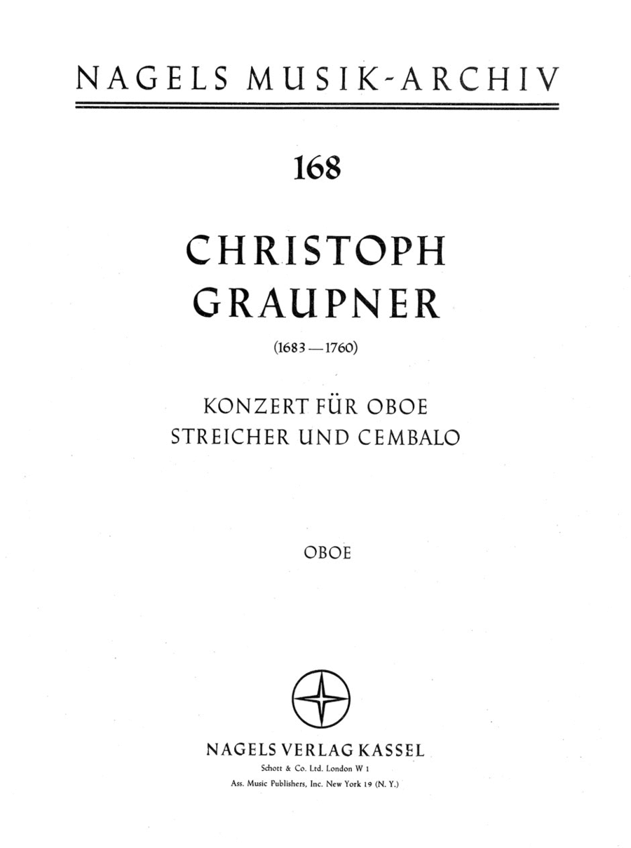 Konzert fur Oboe, Streicher und Basso continuo F major Piano and Keyboard scores gallery preview page 1