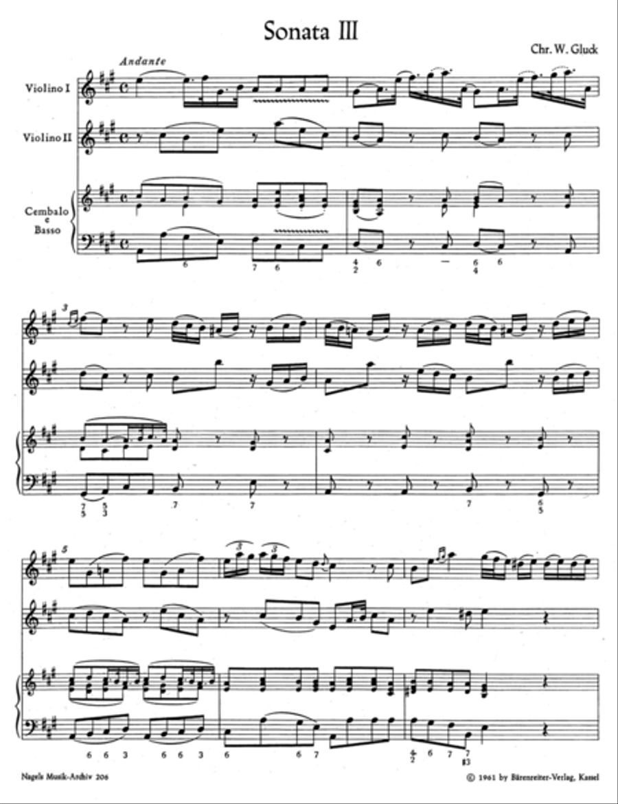 Zwei Triosonaten for two Violins and Basso continuo Violin scores gallery preview page 2