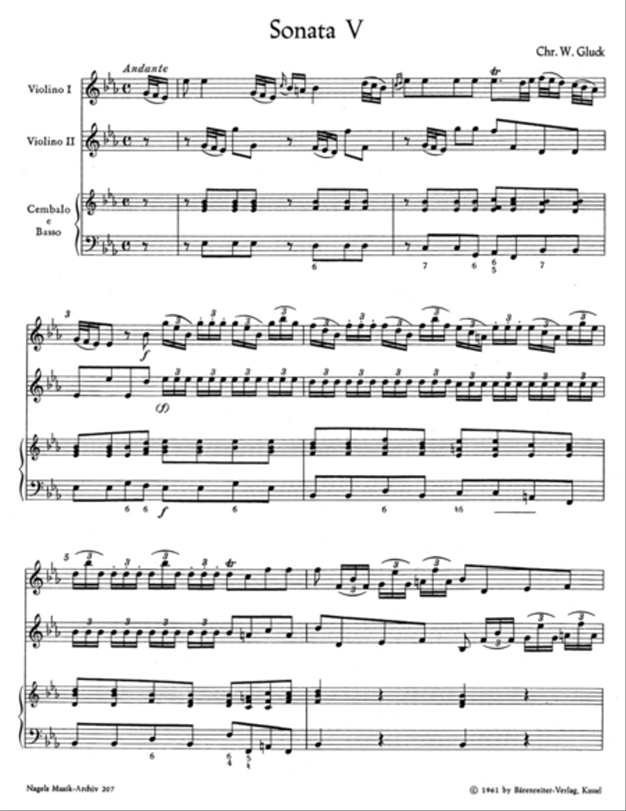 Zwei Triosonaten for two Violins and Basso continuo Violin scores gallery preview page 2