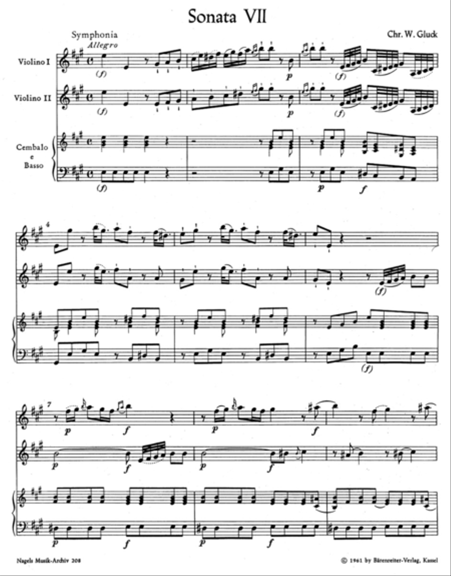 Zwei Triosonaten for two Violins and Basso continuo Violin scores gallery preview page 2