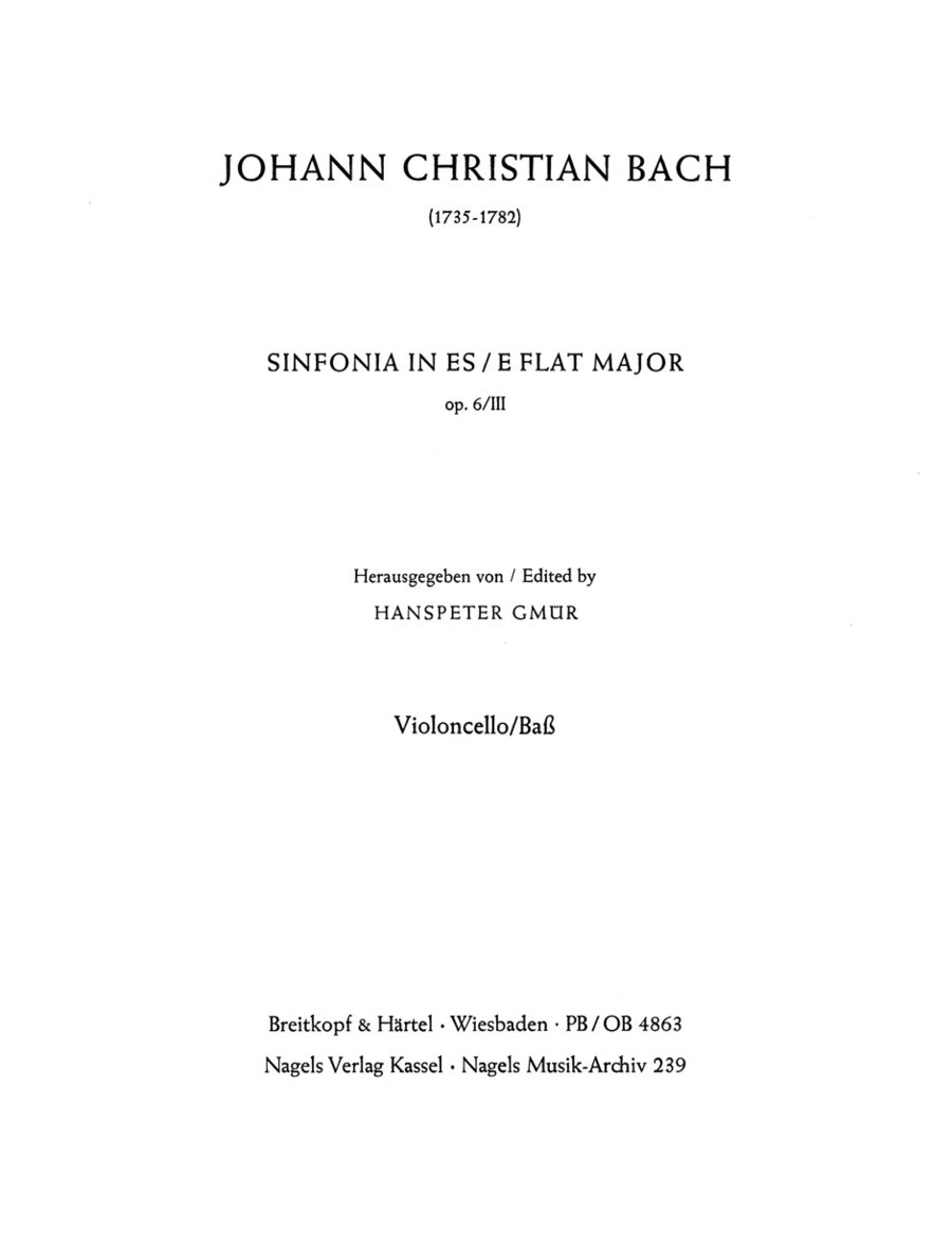 Sinfonia E flat major, Op. 6/3 School and Community scores gallery preview page 1