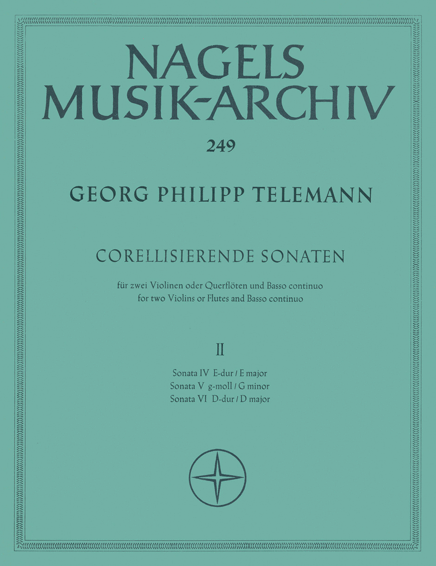 Corellisierende Sonaten für 2 Violinen (Flöten) und Basso continuo Flute scores gallery preview page 1