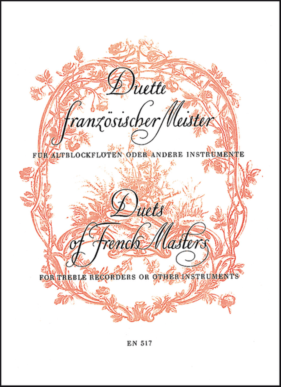 Duette französischer Meister für zwei Blockflöten Alto Recorder scores gallery preview page 1