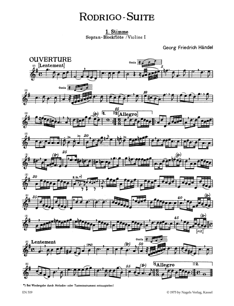 Rodrigo-Suite (Ouverture und sieben Tanzsatze aus der Oper 