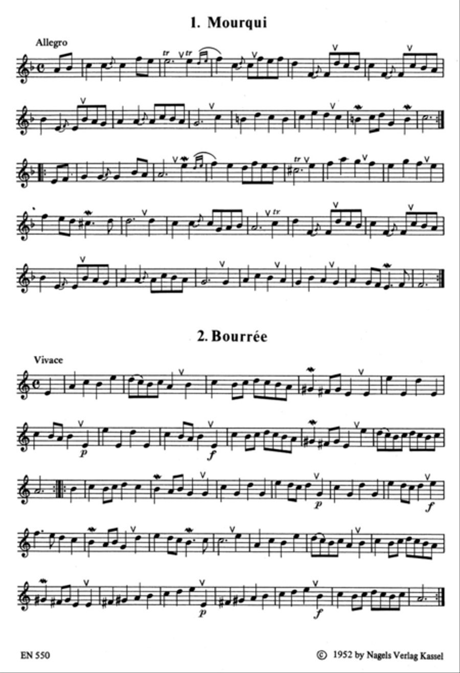 Tanzweisen aus Leopold Mozarts Notenbuch für Wolfgang Soprano Recorder scores gallery preview page 2