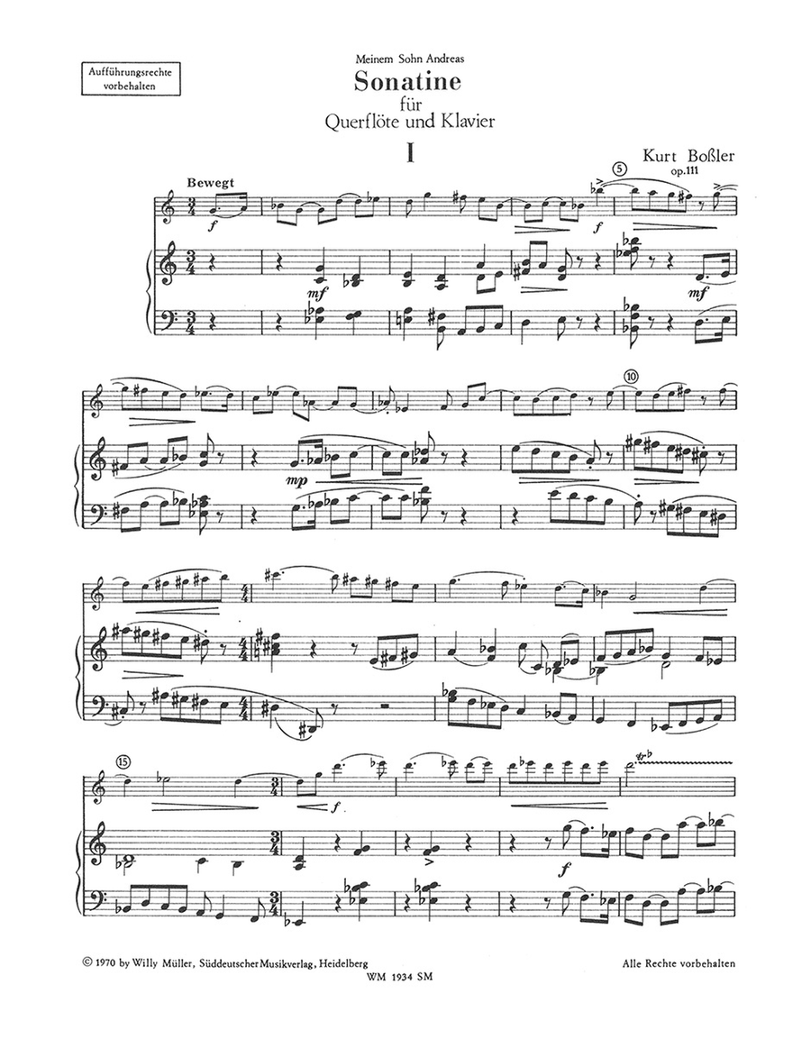 Sonatine, op. 111 Sonatine, op. 111 Flute Solo scores gallery preview page 2