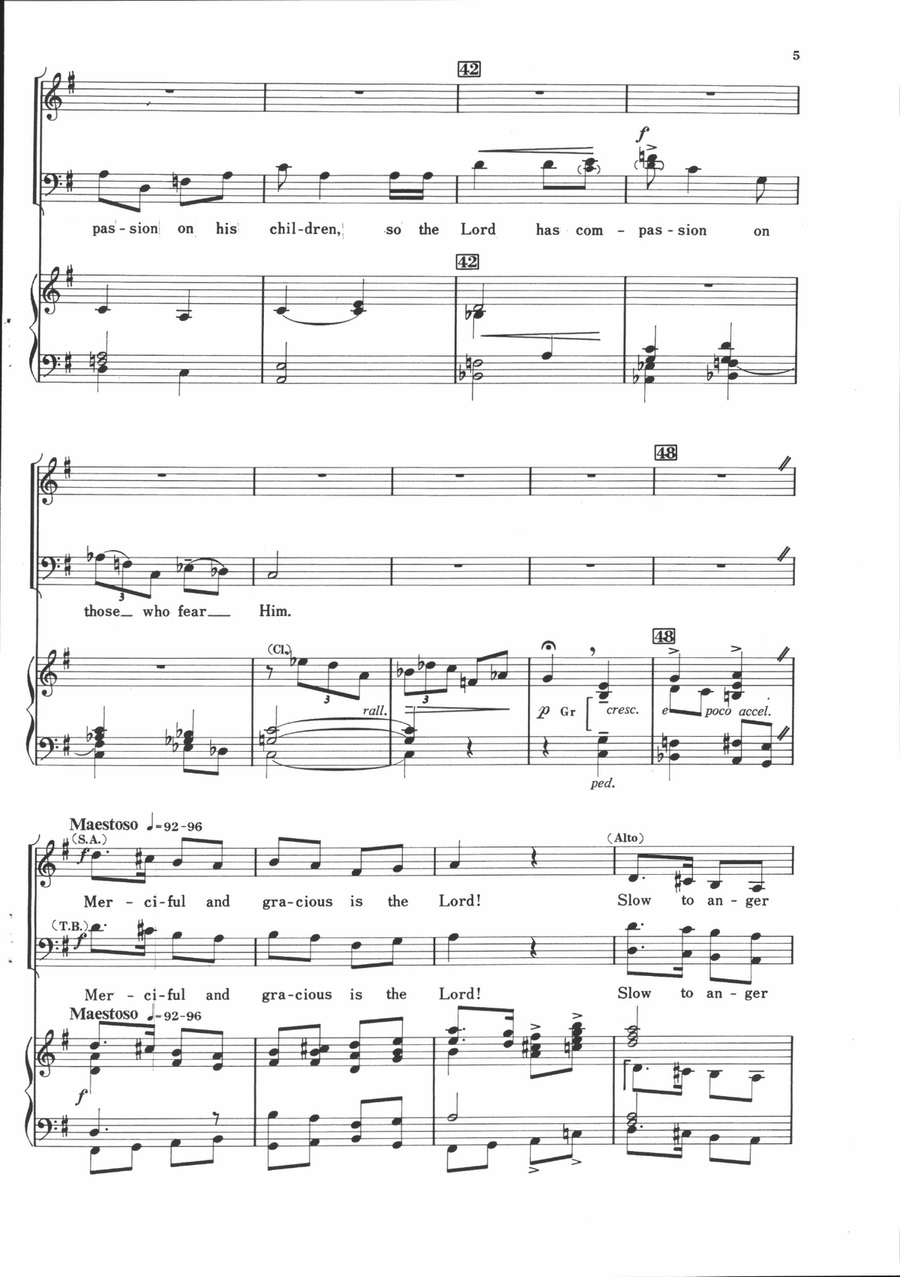 Bless the Lord, O My Soul 4-Part scores gallery preview page 5