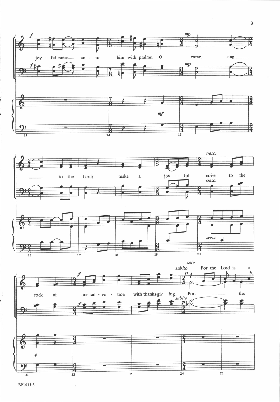 O Come, Let Us Sing O Come, Let Us Sing 4-Part scores gallery preview page 3