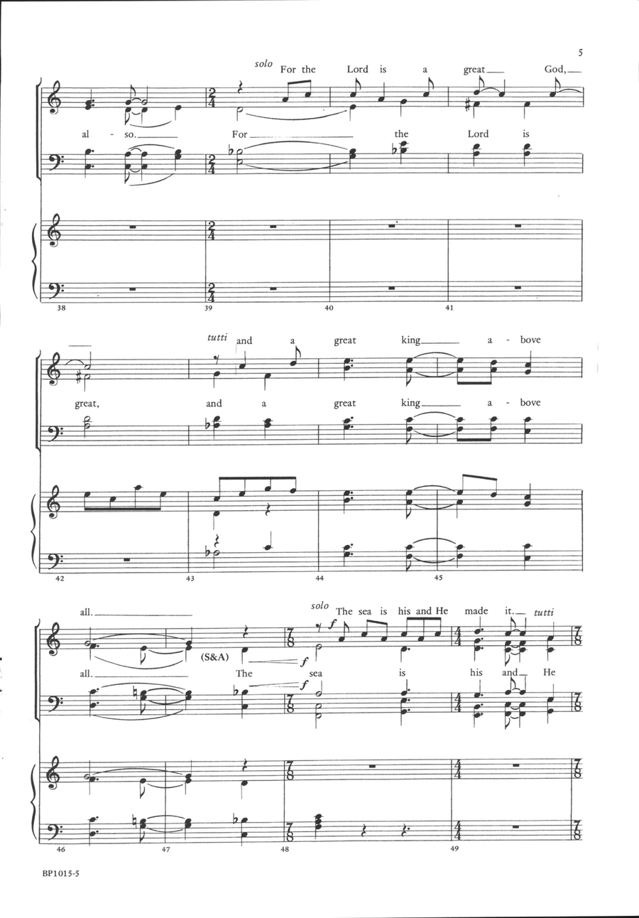 O Come, Let Us Sing O Come, Let Us Sing 4-Part scores gallery preview page 5
