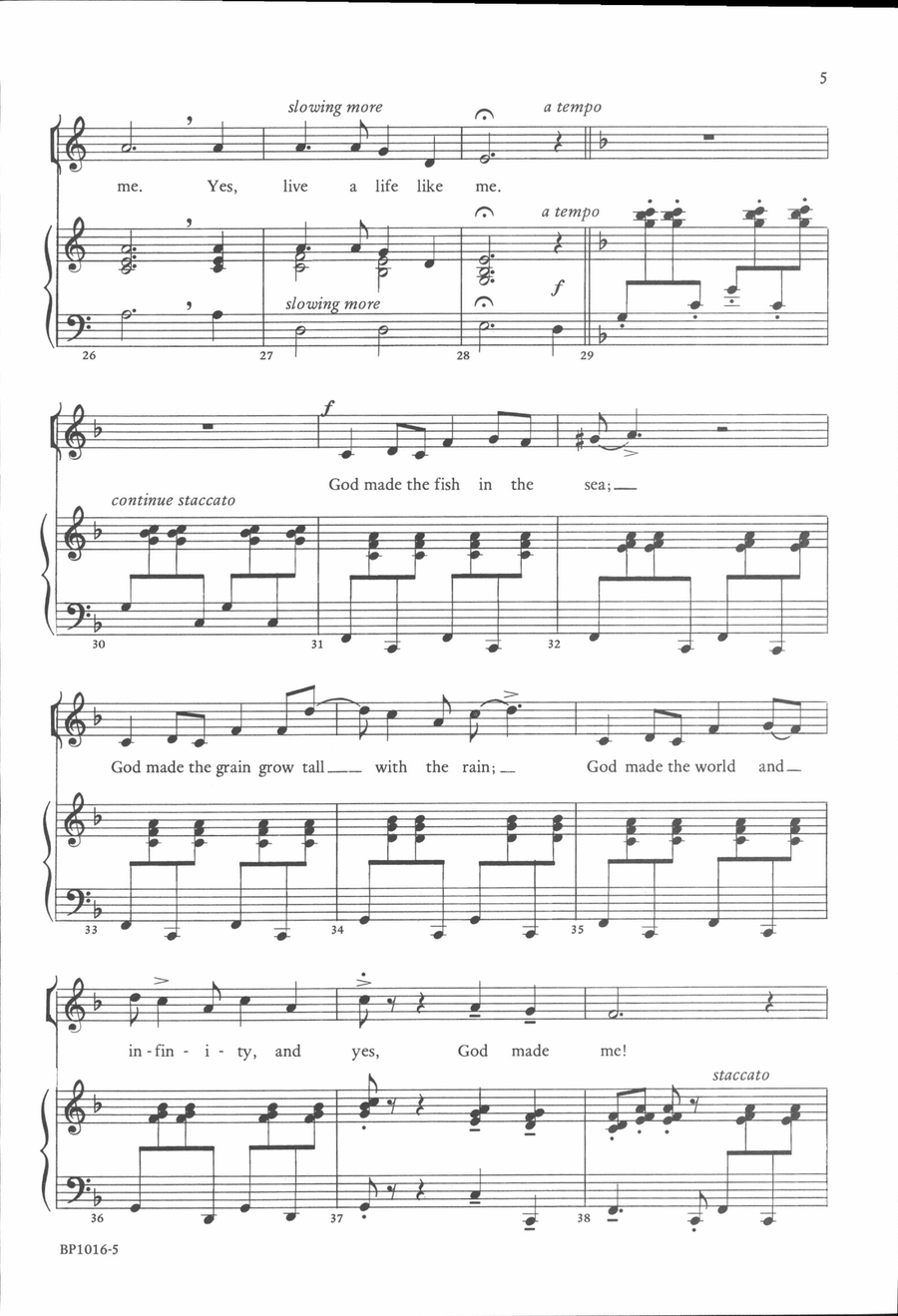 God Made Me! God Made Me! Unison Choir scores gallery preview page 4