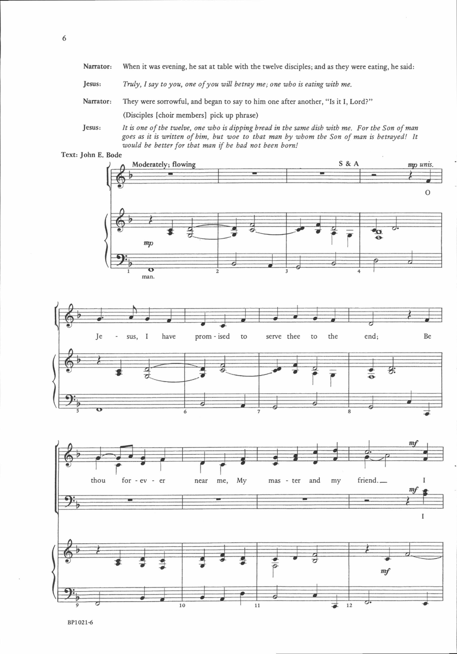 Last Supper Last Supper 4-Part scores gallery preview page 6