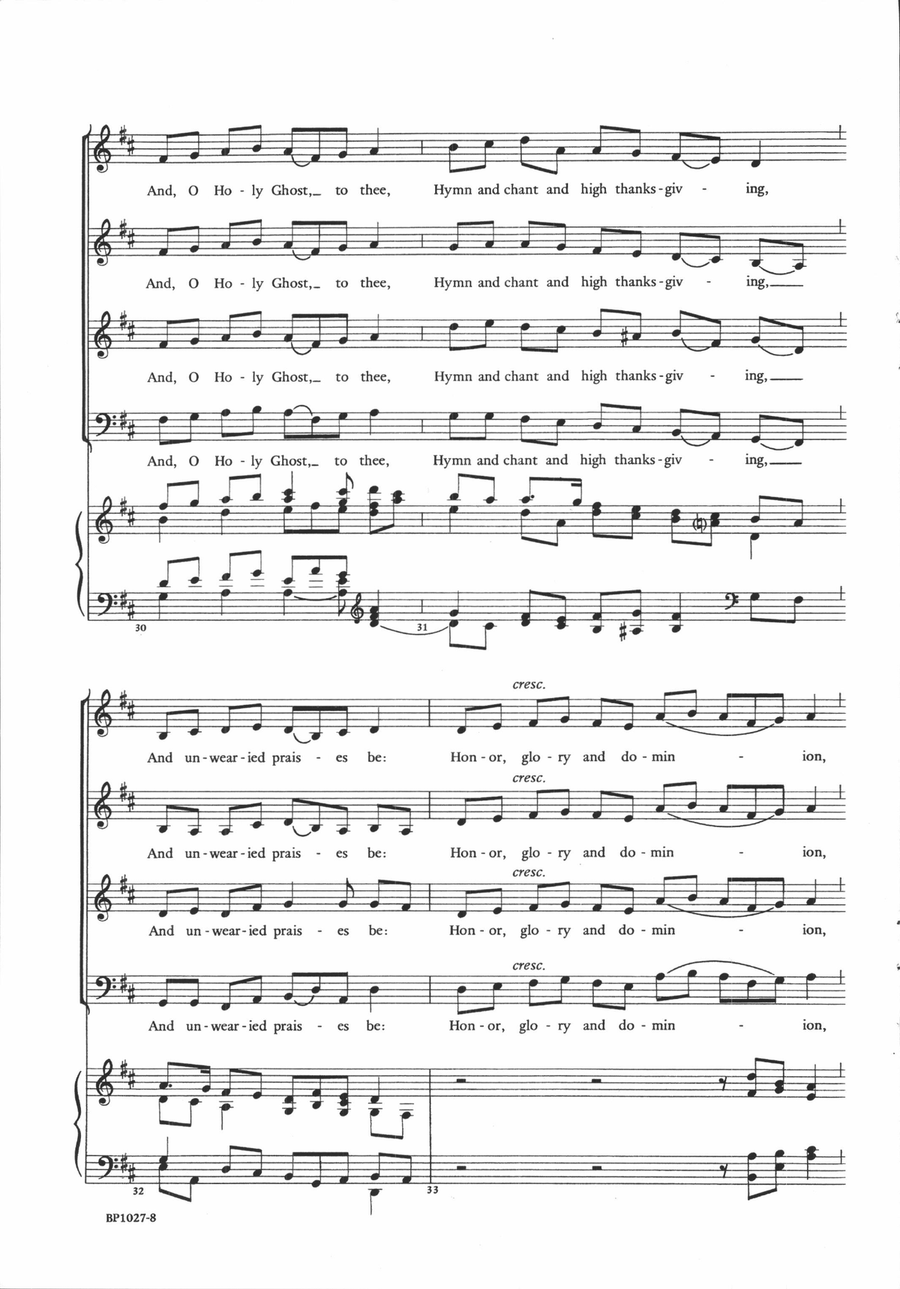 Of the Father's Love Begotten - Beck 4-Part scores gallery preview page 7
