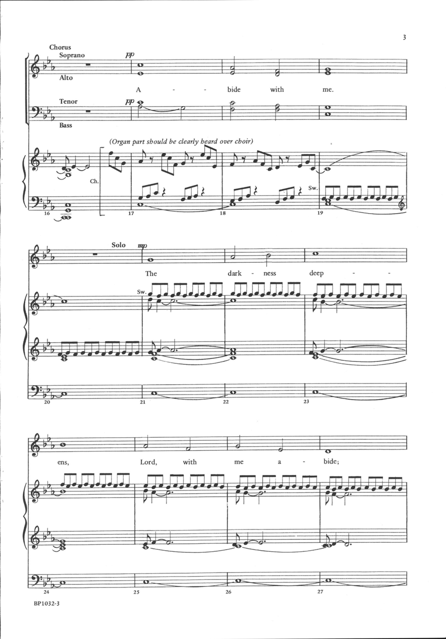 Abide with Me - Bish Abide with Me - Bish 4-Part scores gallery preview page 3