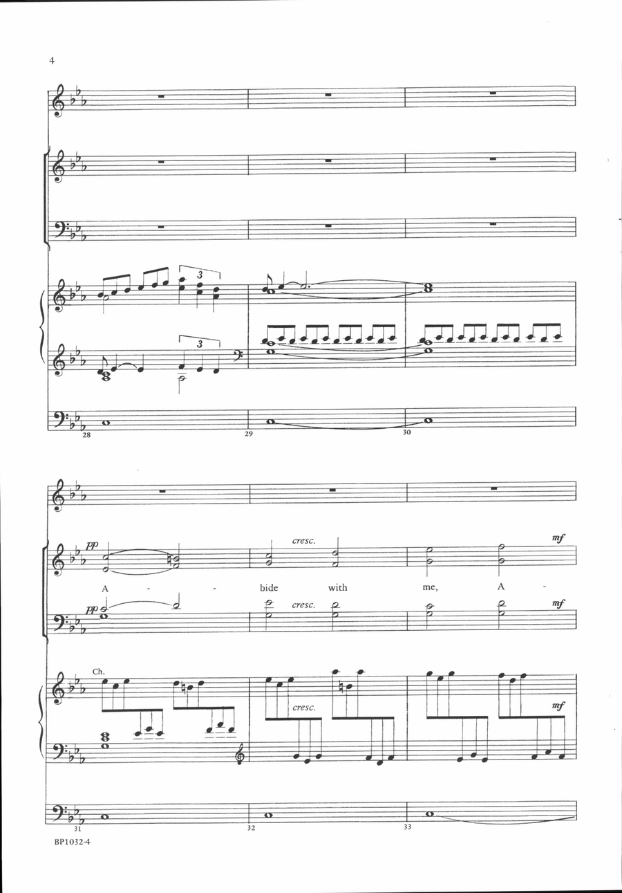 Abide with Me - Bish Abide with Me - Bish 4-Part scores gallery preview page 4