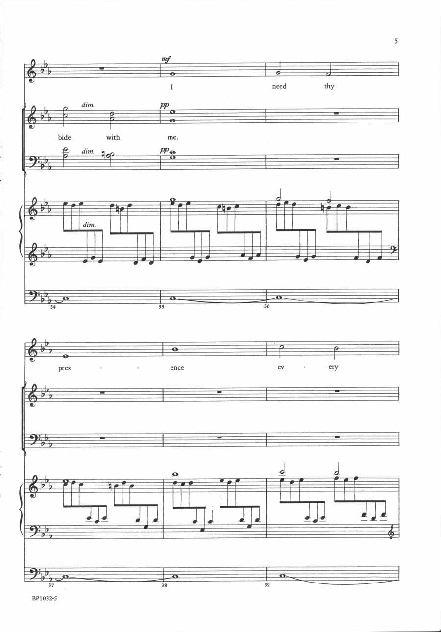 Abide with Me - Bish Abide with Me - Bish 4-Part scores gallery preview page 5