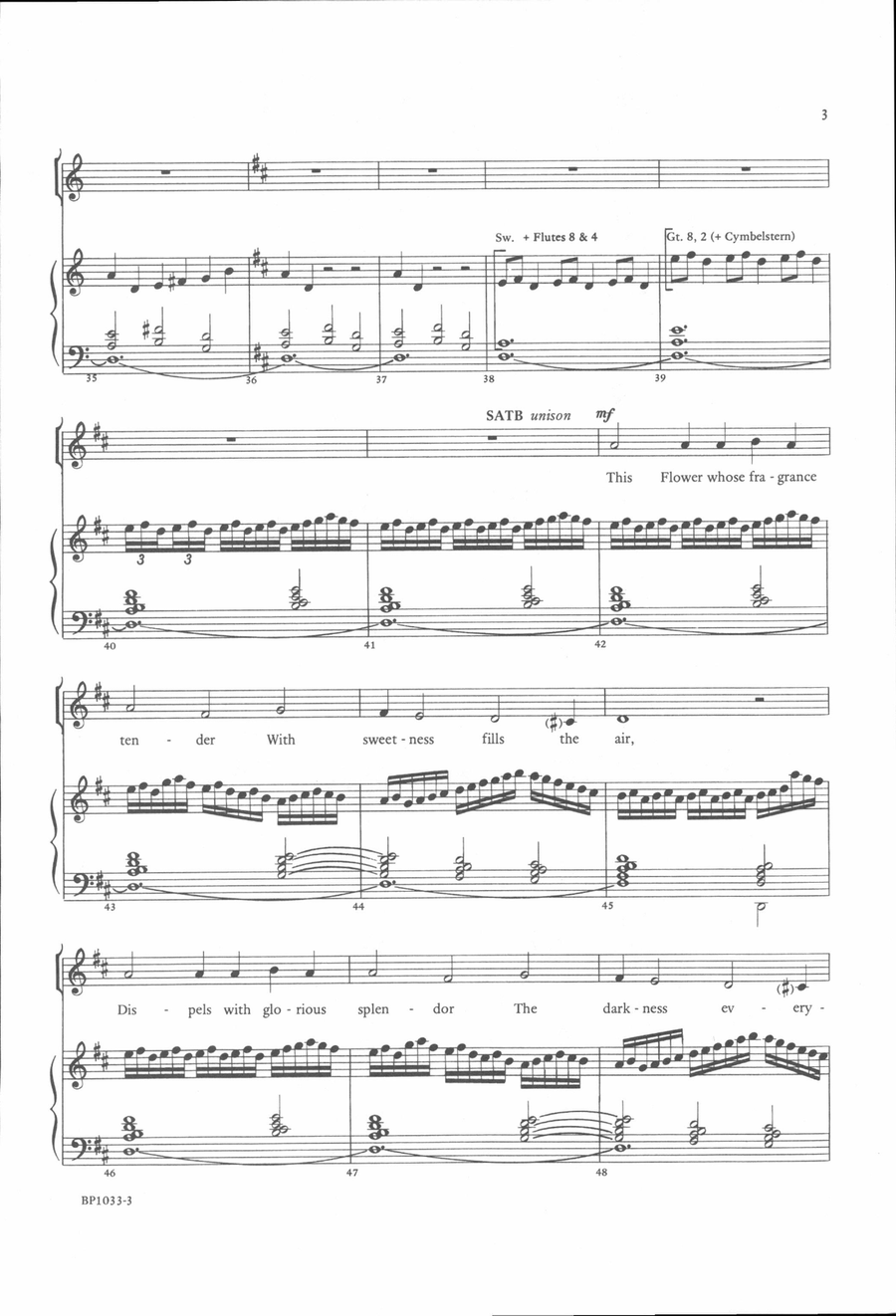 Lo, How a Rose - Bish Lo, How a Rose - Bish 4-Part scores gallery preview page 4