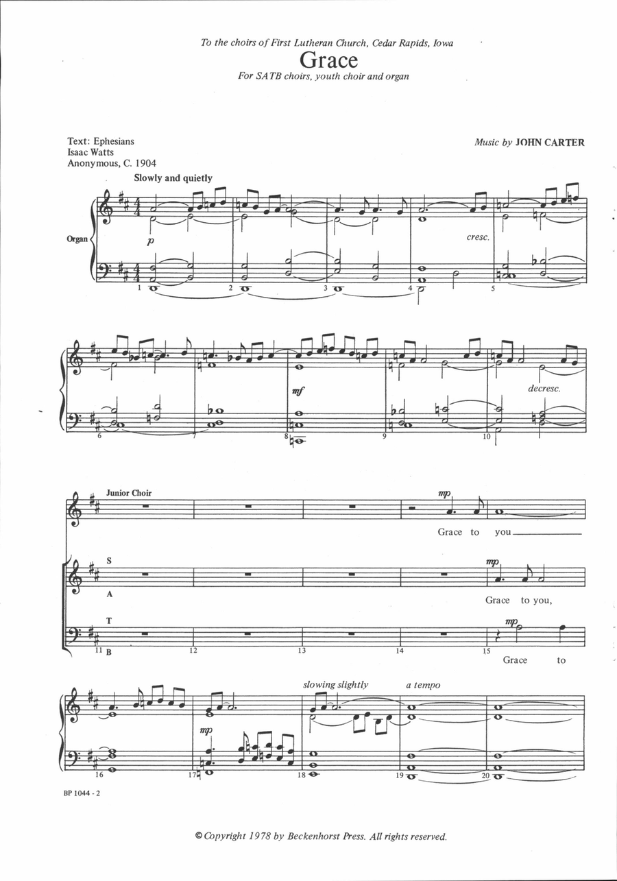 Grace - Carter Grace - Carter 4-Part scores gallery preview page 2