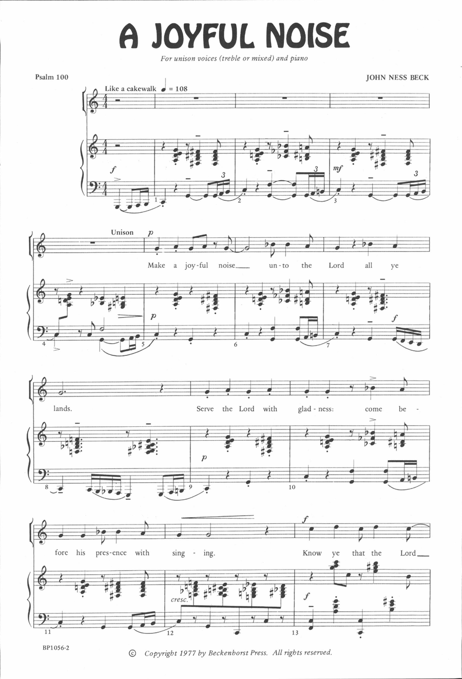A Joyful Noise A Joyful Noise Unison Choir scores gallery preview page 2