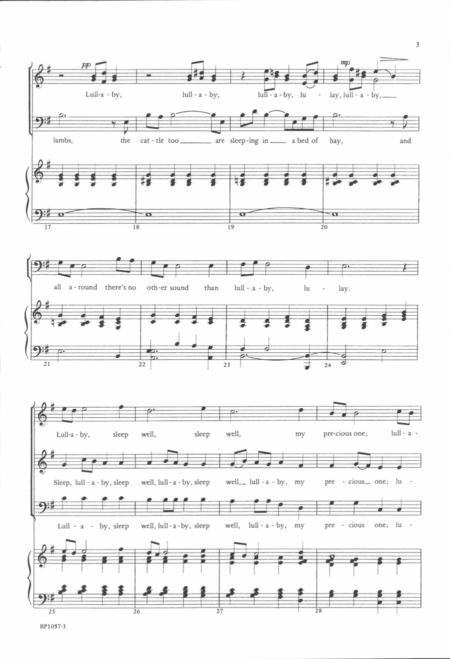 Lullaby Lullaby 3-Part scores gallery preview page 3