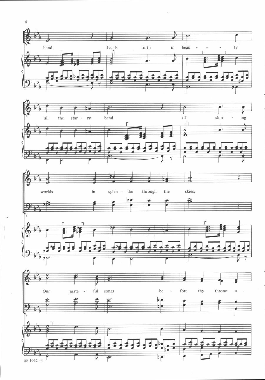 God of Our Fathers - Bish 4-Part scores gallery preview page 4