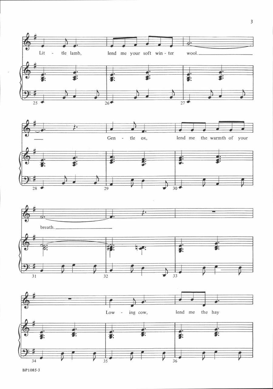 Lullaby - Bohling Lullaby - Bohling Unison Choir scores gallery preview page 4