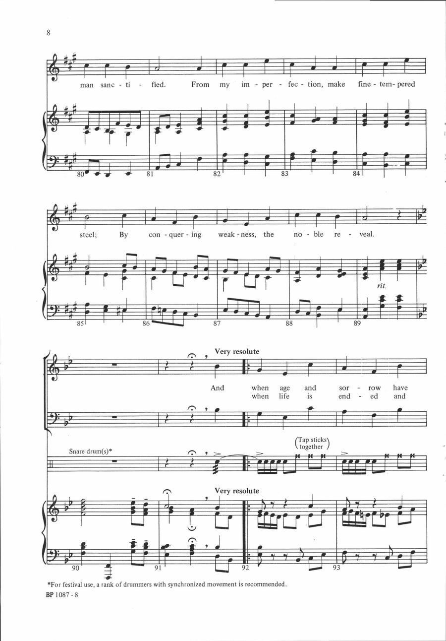 Hymn of Courage Hymn of Courage 4-Part scores gallery preview page 7